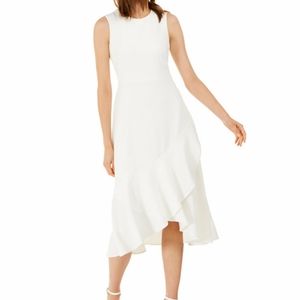 Calvin Klein Draped skirt A line dress
